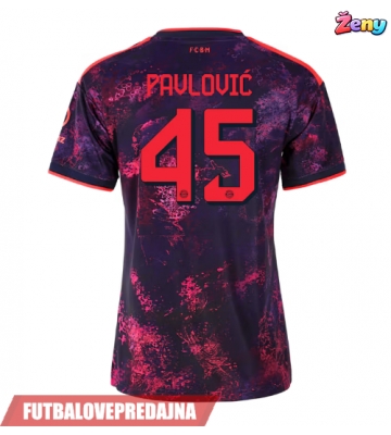 Lacne Ženy Futbalové dres Bayern Munich Aleksandar Pavlovic #45 2026-27 Krátky Rukáv - Tretina